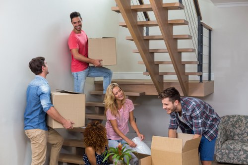 Moving van and boxes for removals in Richmond upon Thames