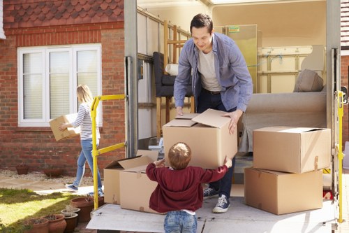 Removal team planning a move in Richmond upon Thames near residential streets