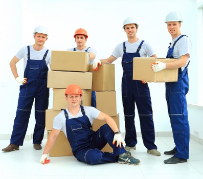Packed moving boxes ready for house removals
