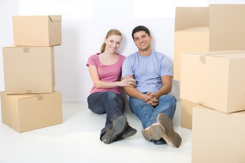 Office relocation support in Richmonduponthames with boxes and equipment