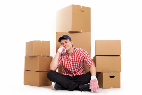 Removal crew loading household items for a local move